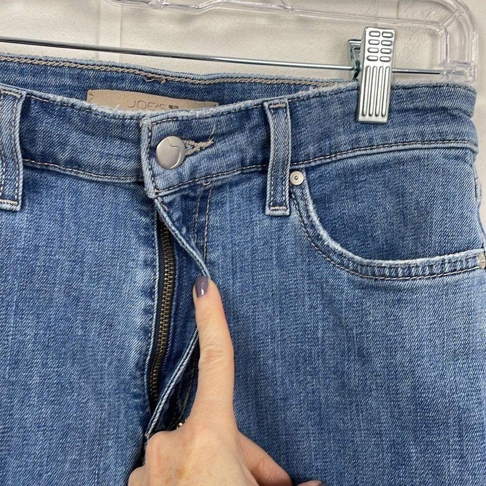 Joe's Jeans Mid Rise Skinny Jean Women's 27 Frayed Ankle Cropped Cotton Stretch - Picture 8 of 14